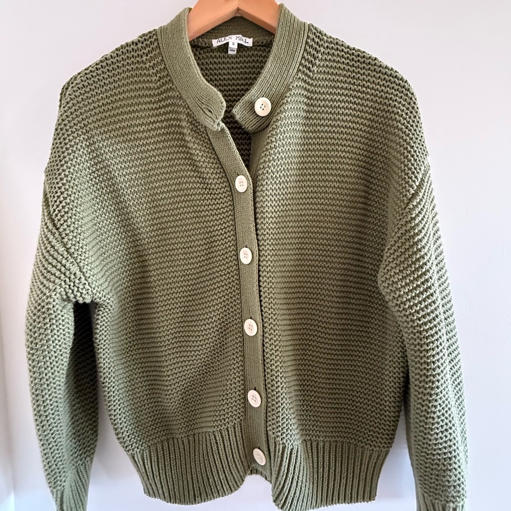 Alex Mill Sage Green Knit Cardigan